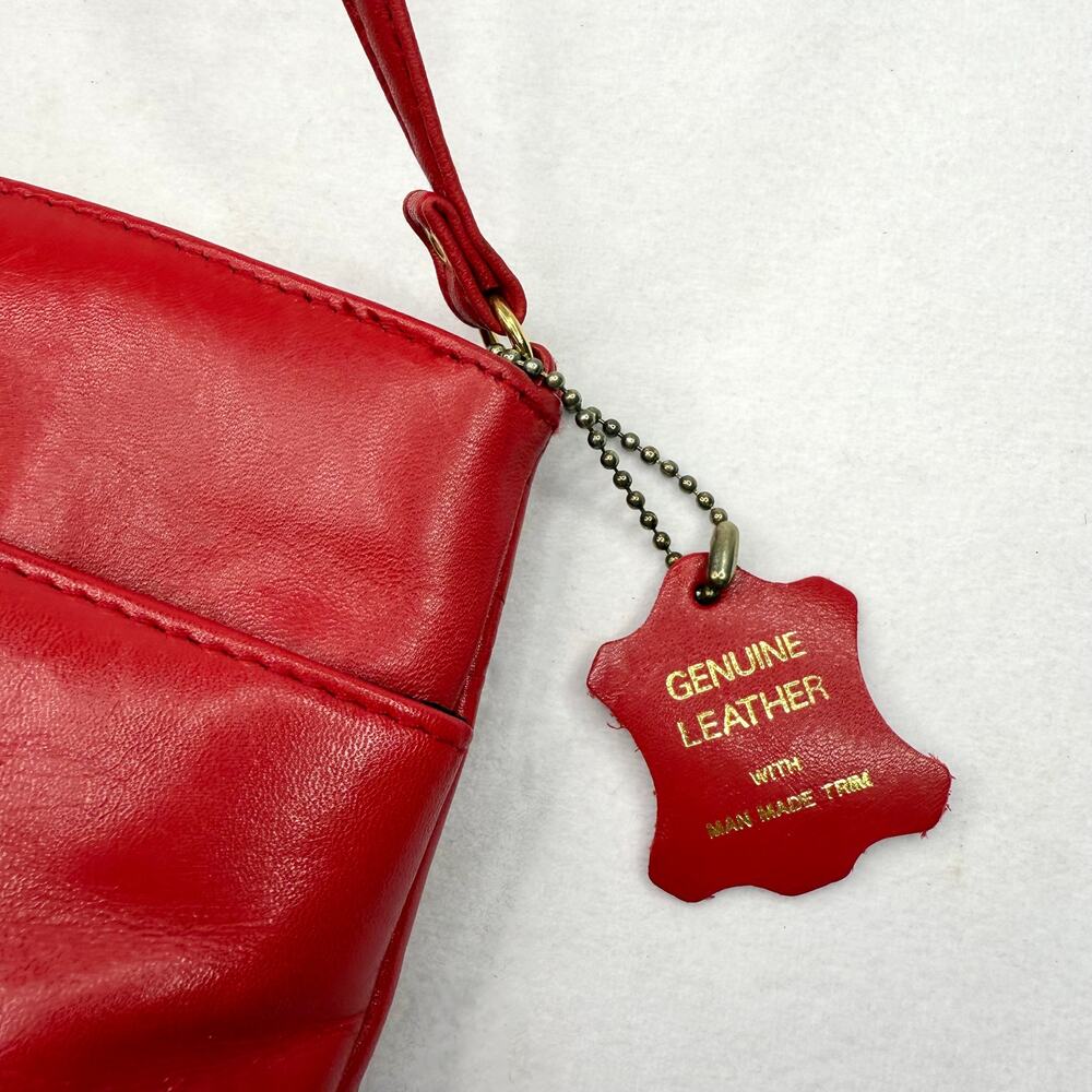 Vintage Red Leather Crossbody Bag - Picture 3 of 10